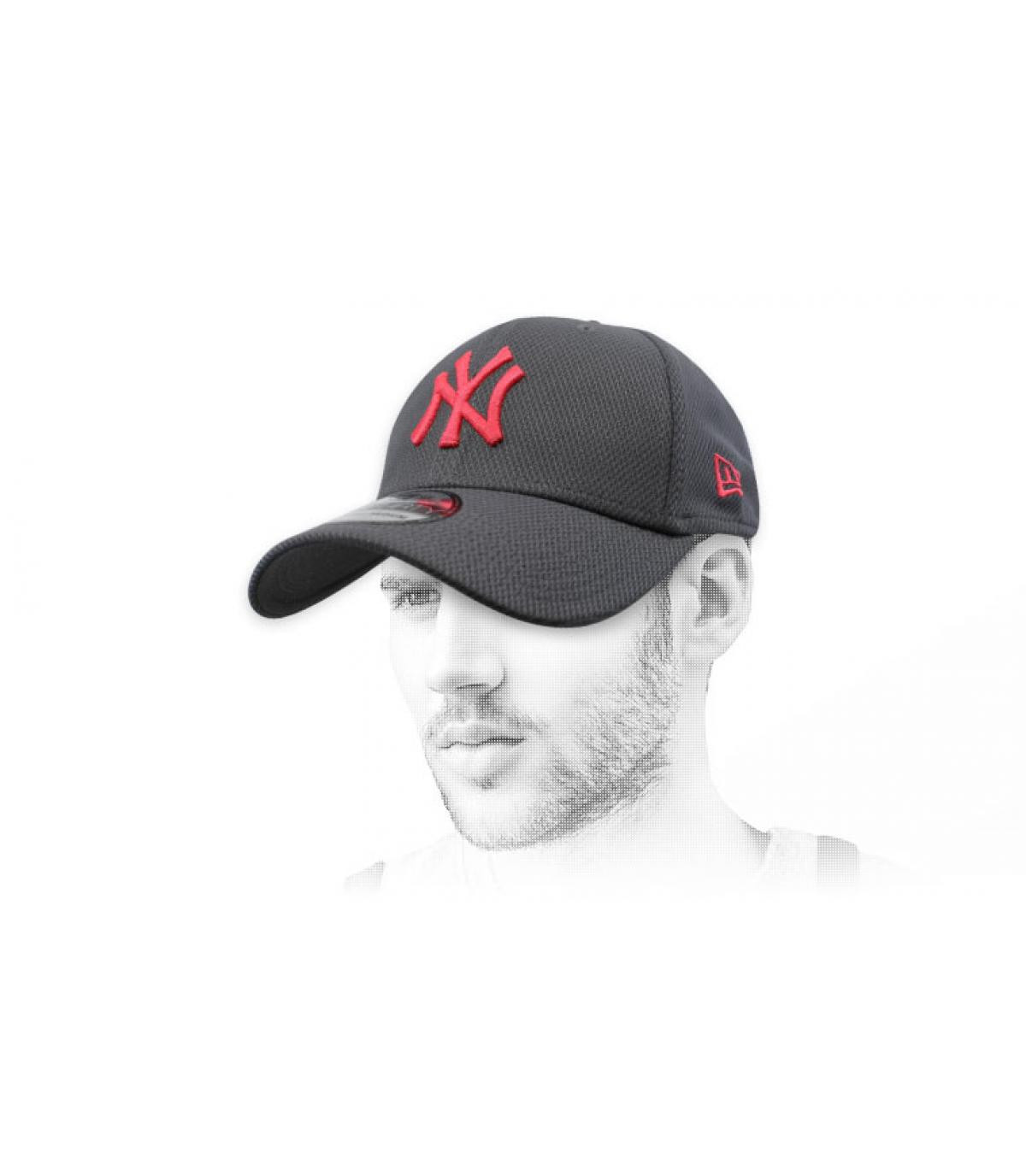 gorra NY gris rojo Diamond Pop 39Thirty NY graphite lava gorra NY gris rojo Diamond Pop 39Thirty NY graphite lava
